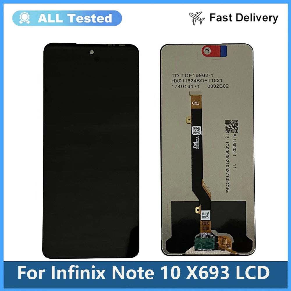 

6.95" Tested For infinix Note 10 LCD Display Touch Screen Digitizer Assembly For infinix Note10 X693 LCD Replacement Sensor Part