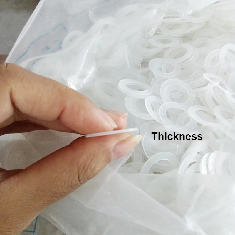 100pcs Silicone Washer Shim Spacer Washer Gasket Rings Eyelets O-Ring Flat DIY clothing Material eyelet grommet ring eyelet grommet ring kit grommet eyelet kit