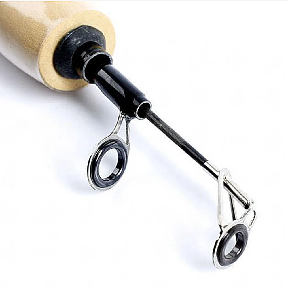 6.5mm Stainless Steel Fishing Rod Tip Repair Kit Pole Ring Guide Replacement, Golden 8 Pack