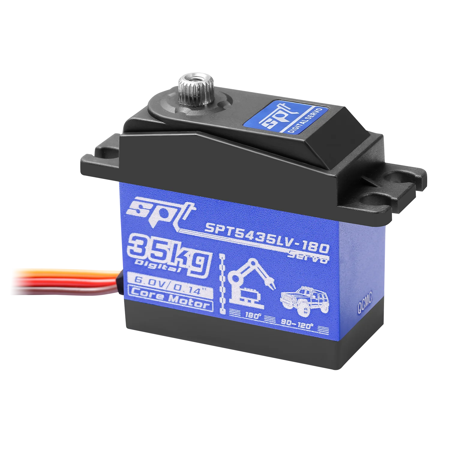 SPT 25 kg 35 kg großes Drehmoment 180 ° Metallgetriebe Digital Servo Wasserdichter Motor 25T Arm für RC Crawler Auto SCX10 TRX4 Drift Roboter Teil – Detail 20