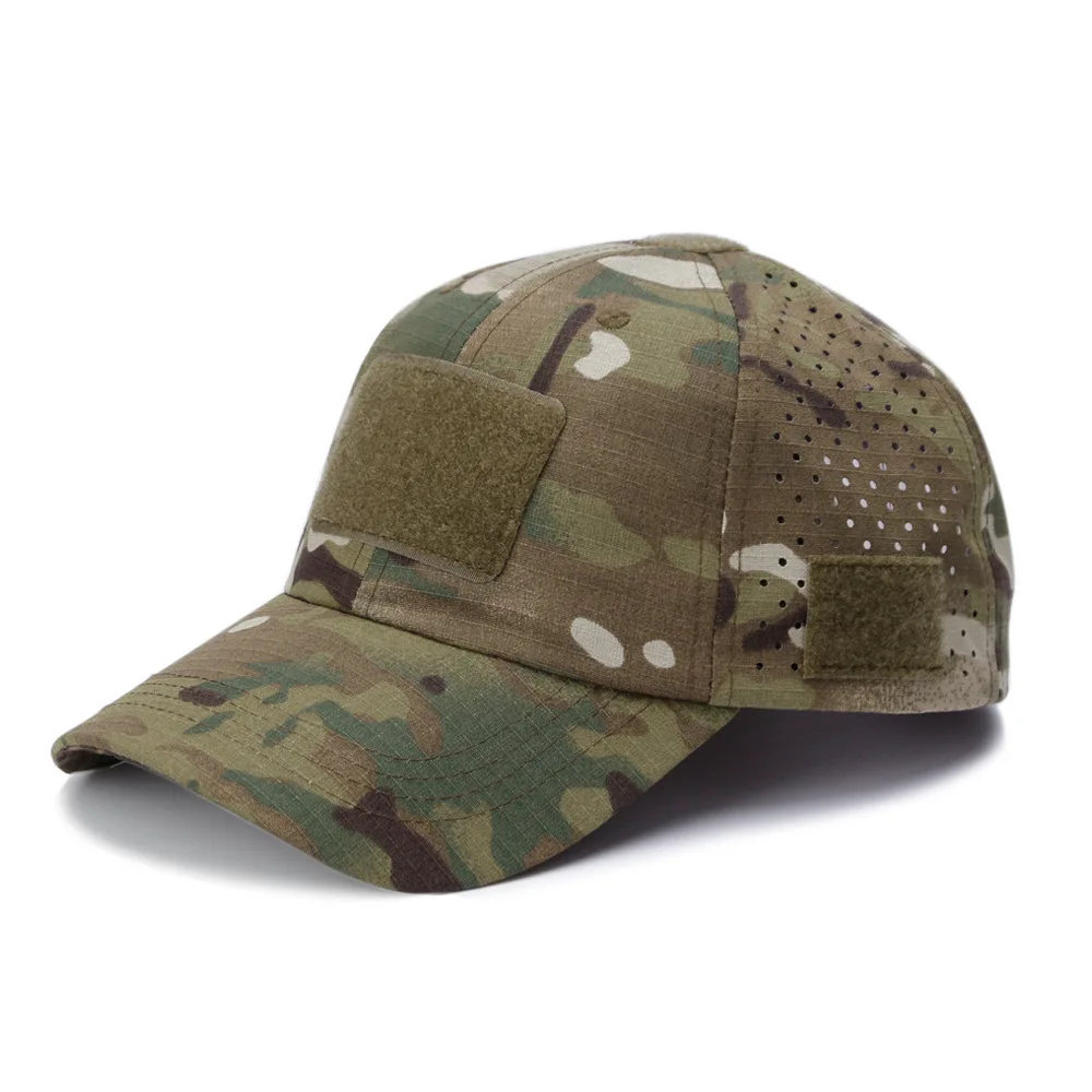 Neue sportliche, atmungsaktive Camouflage-Baseballkappe für Männer, Militärfans, Sonnenhut, taktischer Hut, militärischer Trainingshut, Baseballkappe – Detail 6