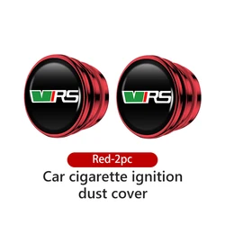 Aluminum Dustproof Car Cigarette Lighter Cover - Stylish Auto Interior Accessory (VRS - B - red - 2PCS)