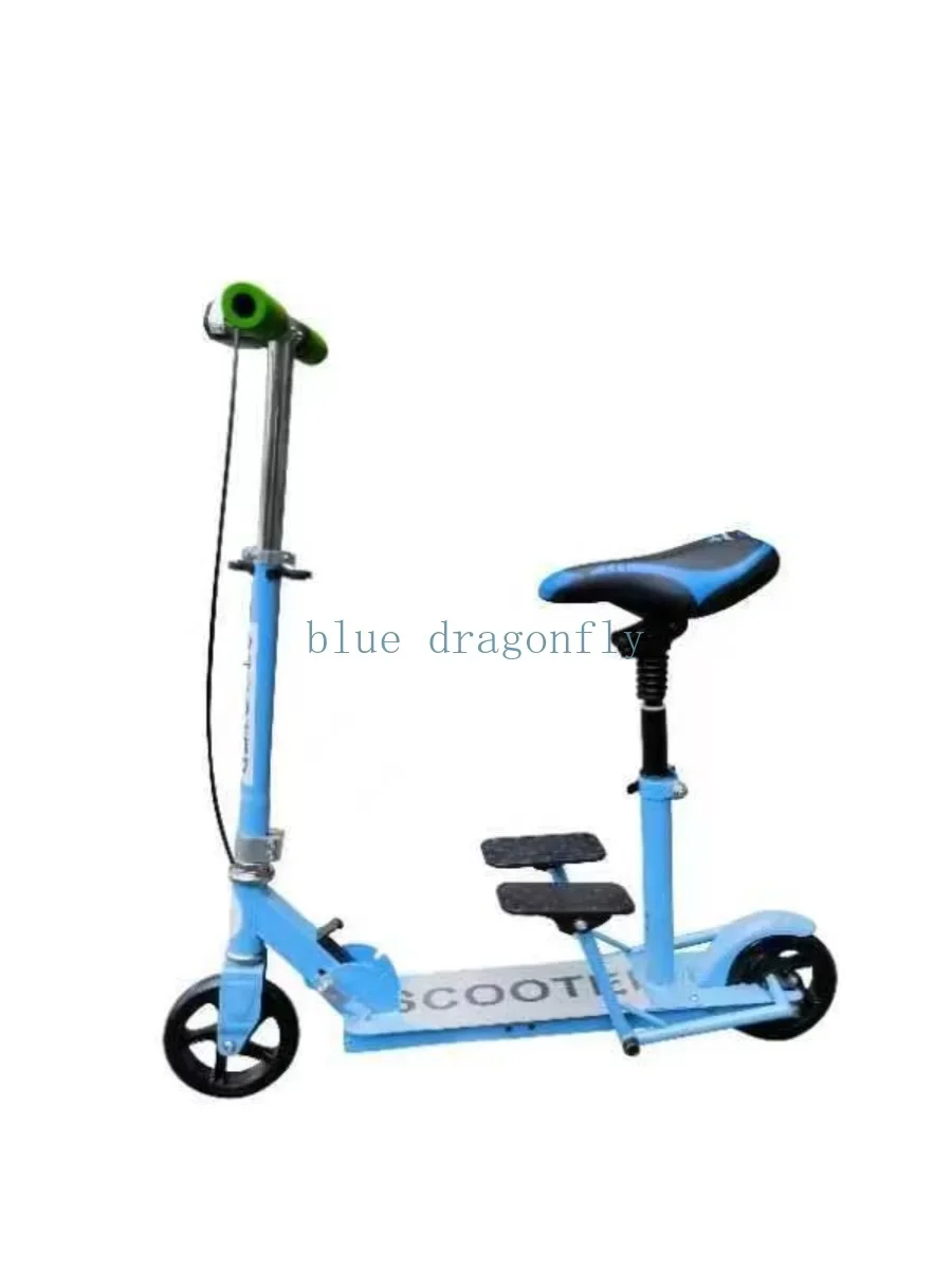 Three-wheeled scooter Children's scooter 4-12 years old 2 -wheel baby Little boy and girl pedal with seat Lightweight, compact