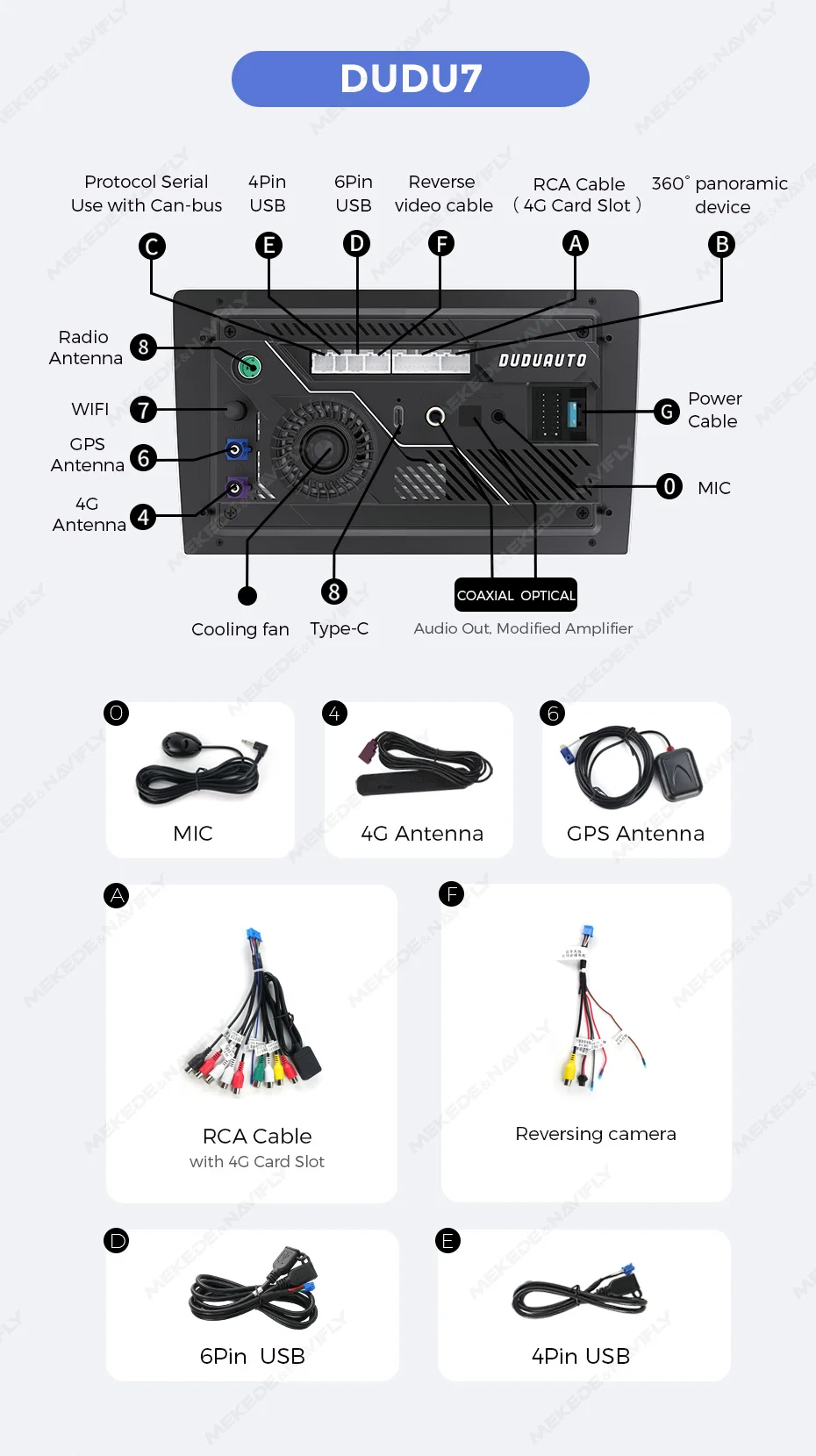 DUDUAUTO A7870 DUDU7 Android 13 12.3inch Screen Car Radio