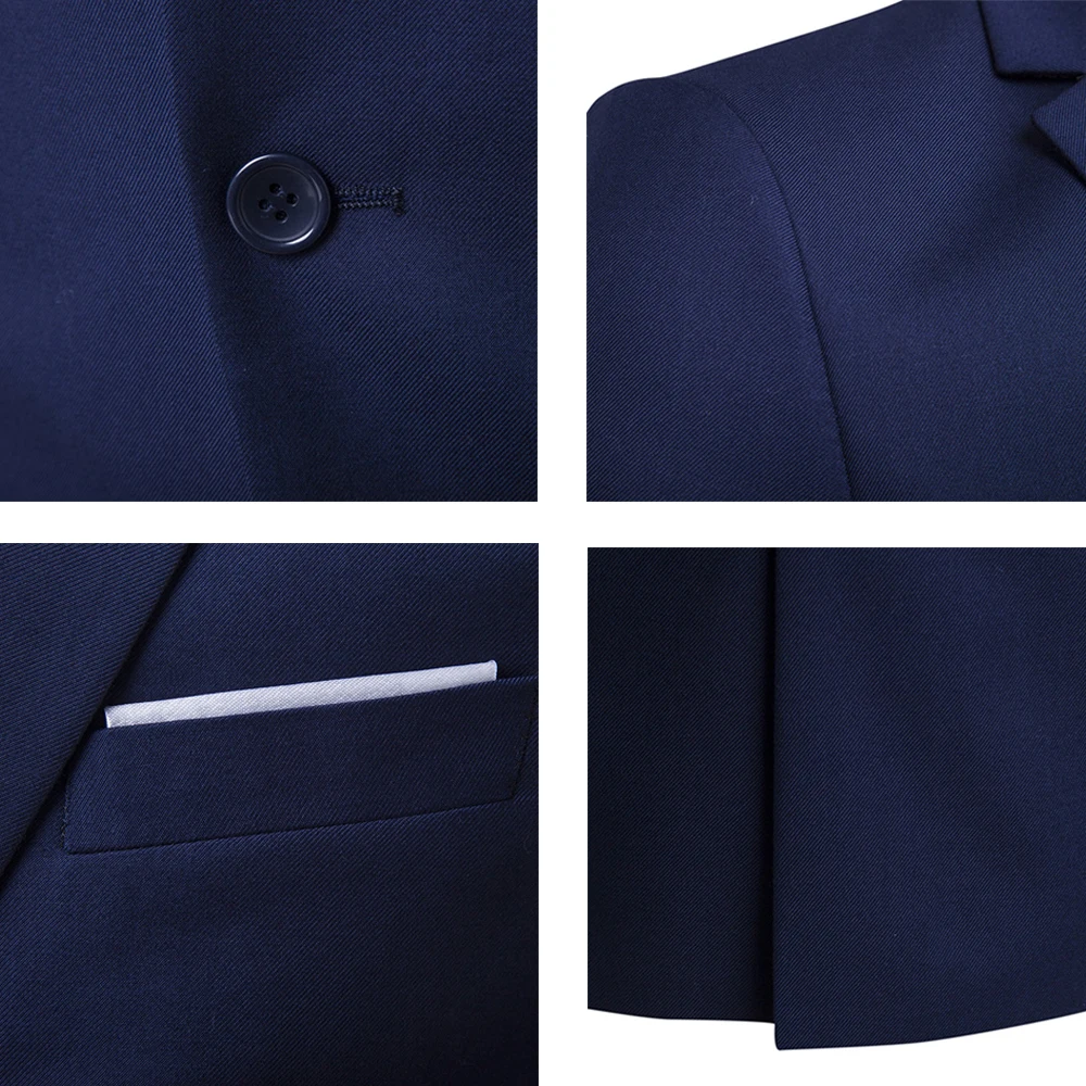 Mens Suit 3 Pieces 2 Sets Men Suits Blazers Wedding Business Vest Pants Formal Jackets