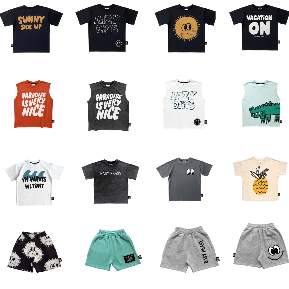 

Korean Kids Clothes Black T Shirts Shorts 2024 New Summer Baby Boys Girls Grey White Cotton Tee Top Suit Children's Clothings