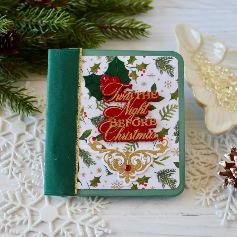 2025년 신제품 크리스마스 금속 커팅 다이 메리 모티프 다이 스탬프 해피 홀리데이 인사 카드 다이 DIY 스크랩북 엠보싱 몰드