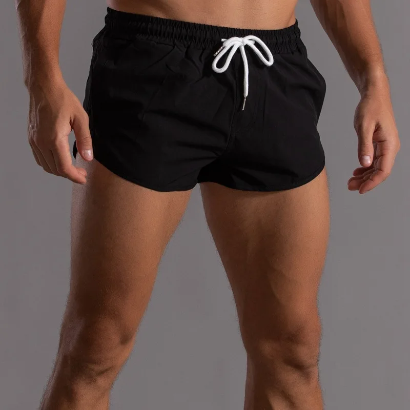 Men's Sports Shorts Quick Dry Running Gym Sweatshorts Drawstring Elastic Waist Casual Shorts Male Loose Large Size Sleep Bottoms