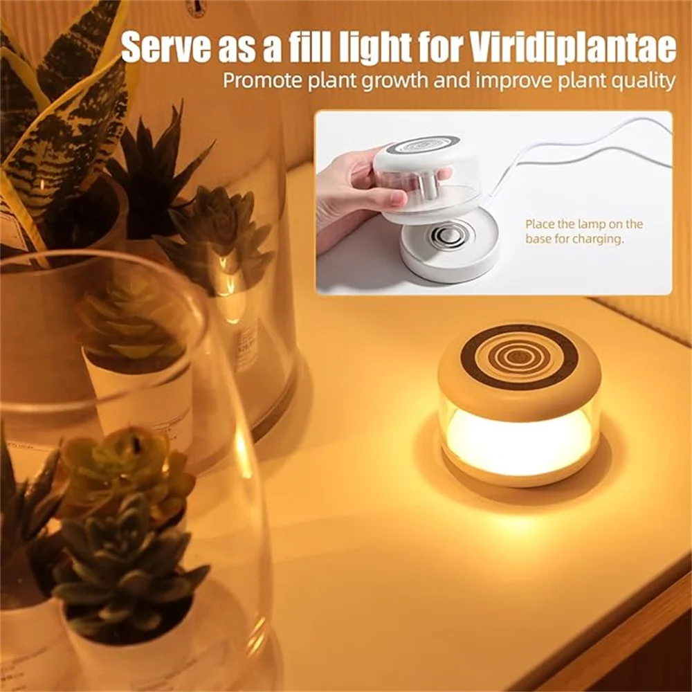 Description Picture 2 of itemPortable LED Nightlight, Candle Light, Three-Light Wireless Charging Base, Touch Switch Bathroom, Living Room, Bedroom, Camping