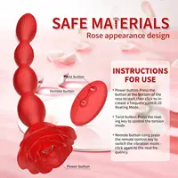 360-Grad-Rotations-Buttplug-Vibrator mit 10 rotierenden und vibrierenden Modus, Prostata-Massagegerät, Rosenform, Analkugeln, Sexspielzeug für Frauen und Männer 6