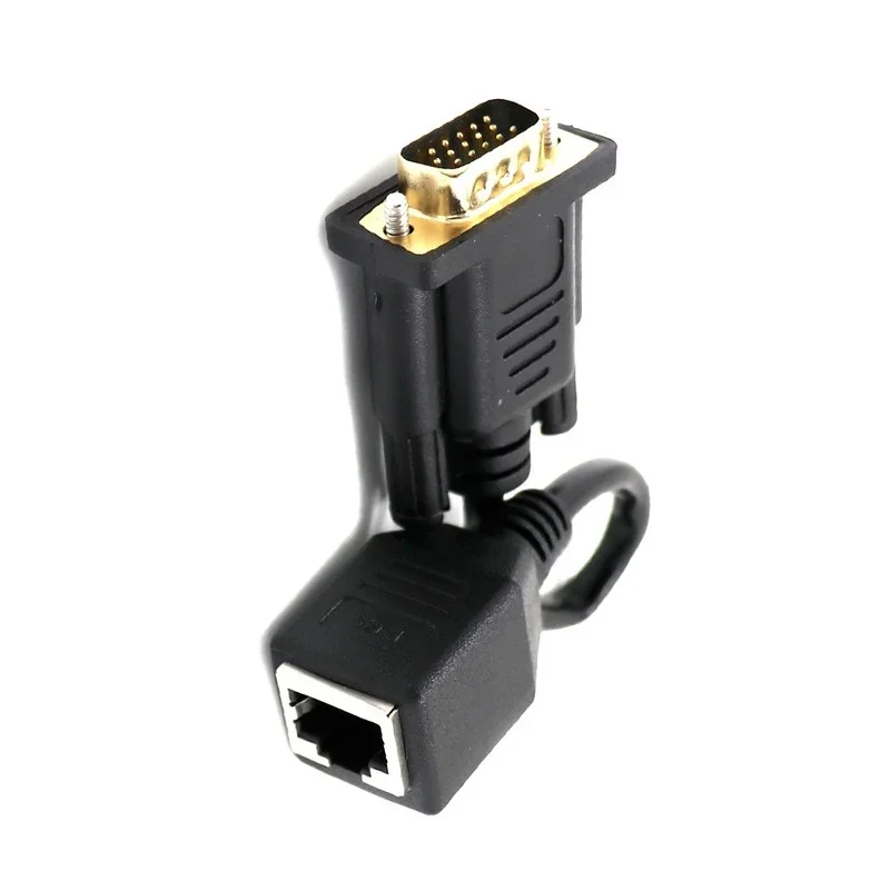 RJ45 to VGA Extender Male to LAN CAT5 CAT6 RJ45 Network Ethernet