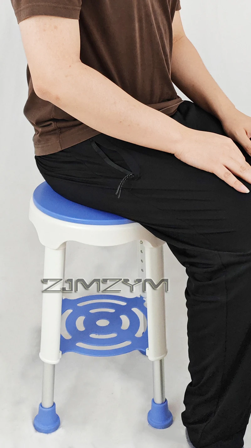 Rotatable Stool Anti-slip Bath Chair 6 Gears Height Adjustable Bath Tub Shower Chair Seat For Pregnant Woman Elderly
