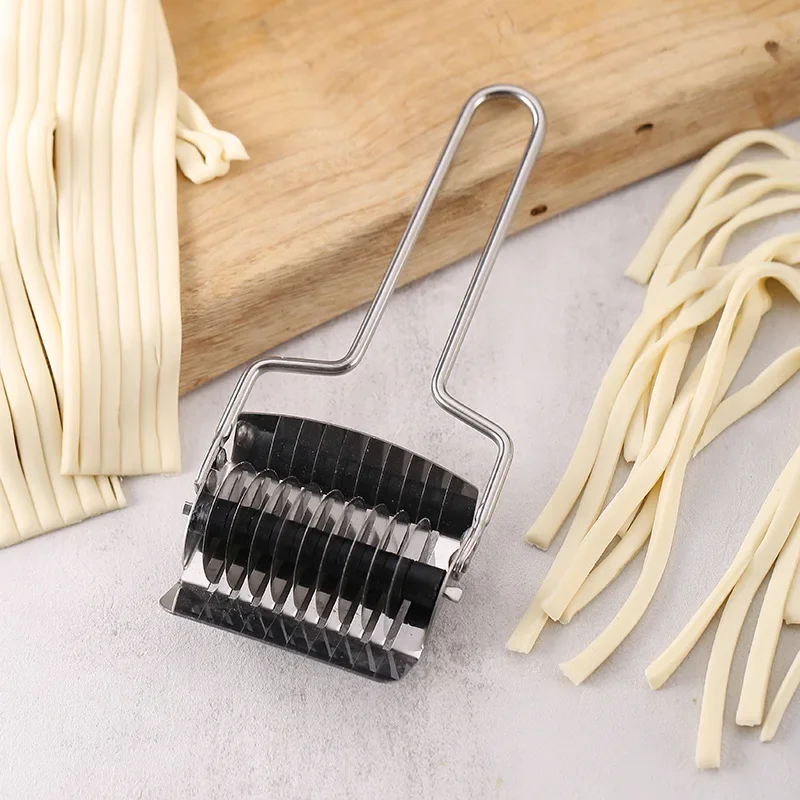 Household Manual Stainless Steel Noodle Cutter Machine Instant Dough Garlic Ginger Roller Cut Knife Makers Kitchen Pasta Tools