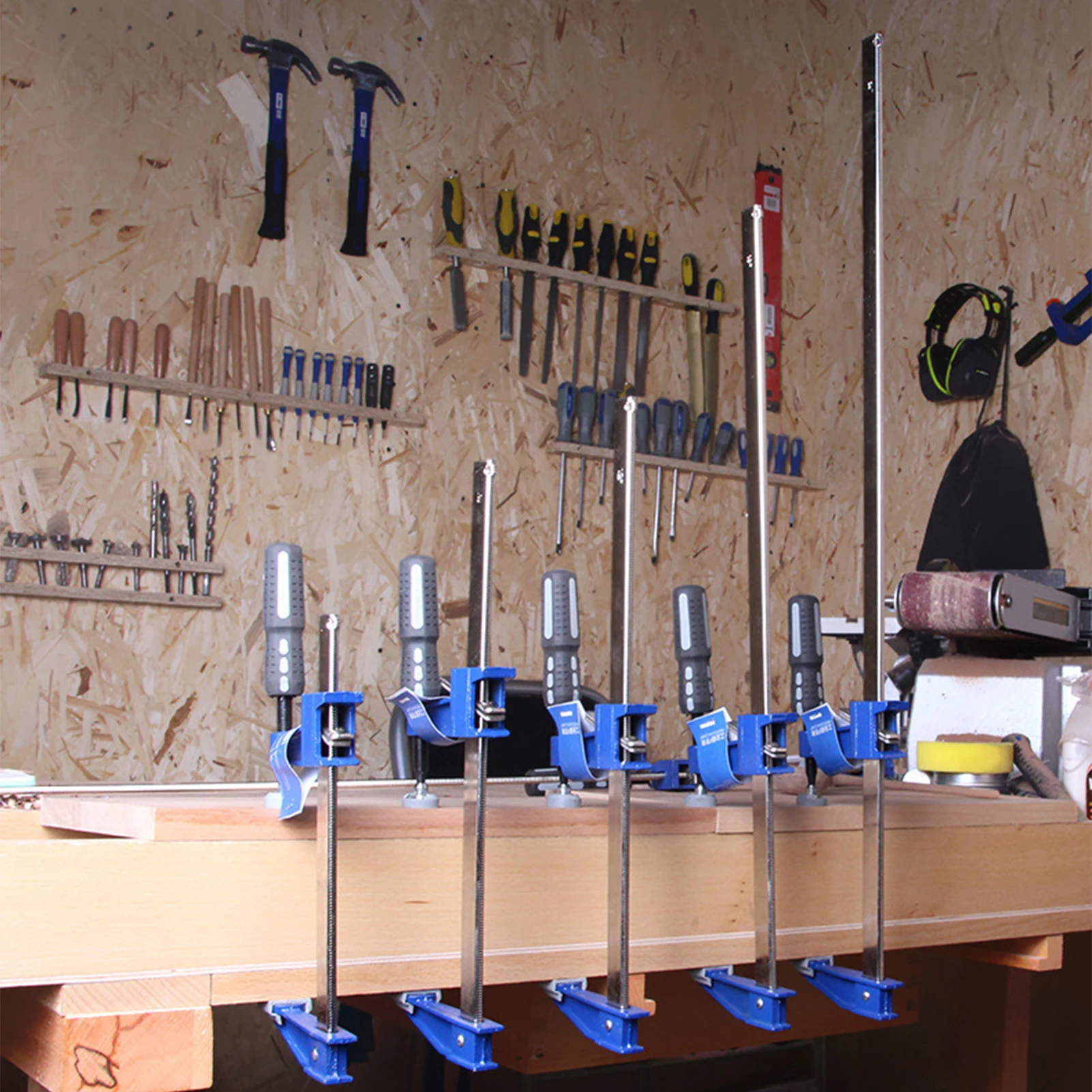 6/10/12/18inch Wood Clamp Set Quick Release And One-hand