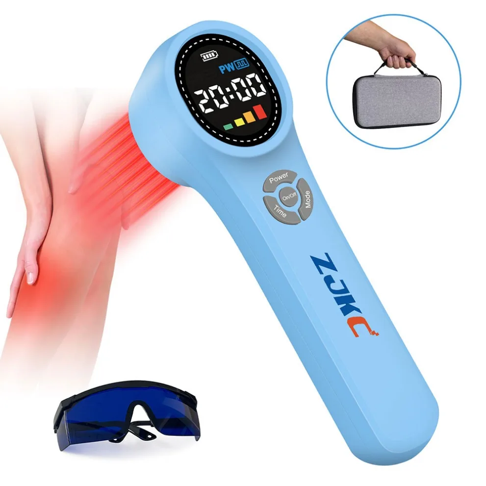 ZJKC 660nm×16+810nm×4+980nm×4 LLLT Cold Laser Therapy Device for Knee Wrist Back Muscle Pain Relief for Arthritis Tennis Elbow