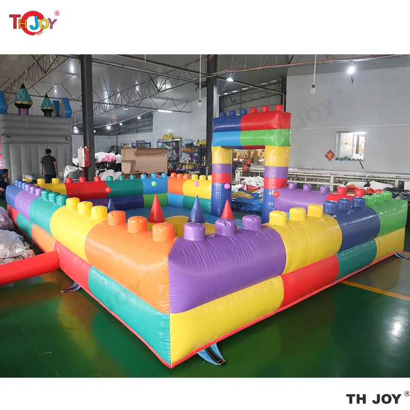 6x4x2mH Colorful 2 in 1 Inflatable Air Juggler Pool Floating Ball Pool Game Toys for Sale 2