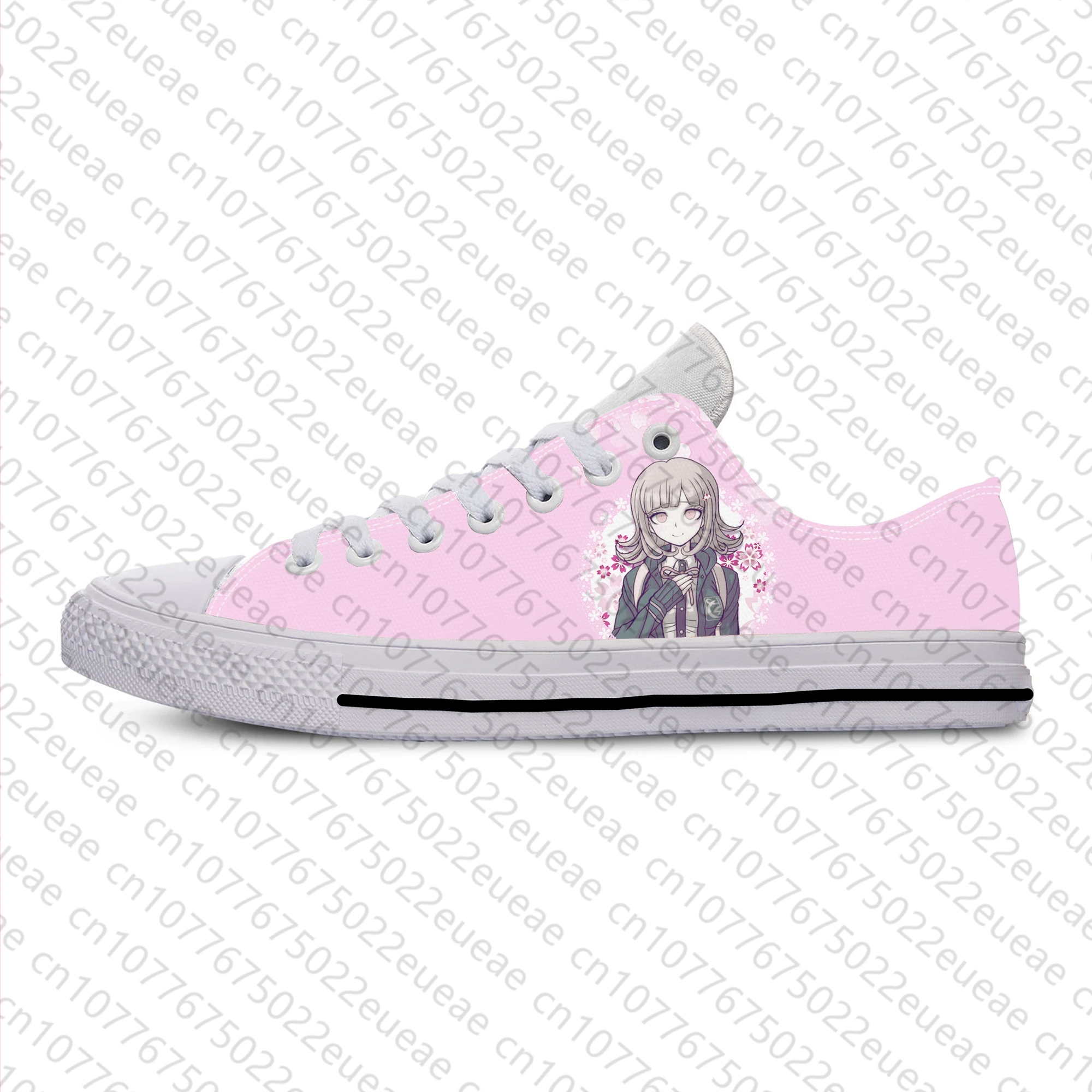 

Аниме мультфильм манга игра Nanami Chiaki Danganronpa повседневные тканевые туфли с низким верхом легкие дышащие 3D печати мужские женские кроссовки