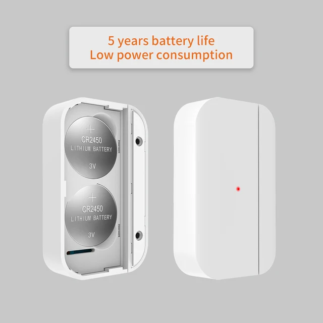 TAIBOAN Wireless Magnetic Door & Window Sensor EV1527 Coding Mode 433MHz for Home Security Alarm System Home Burglar Alarm Kits 5
