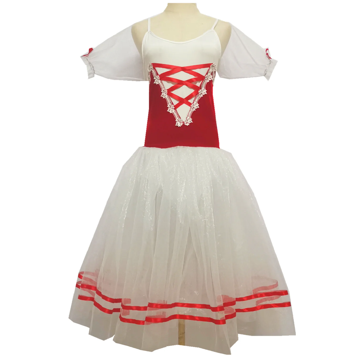 

Детские балетные костюмы, танцевальное платье с рукавами, пушистые сценические юбки для выступлений