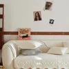 Single Retro Heavy Embroidered Yarn-dyed Pure Cotton Sofa Cushion Living Room Cushion Sofa Cover Towel Four Seasons 4