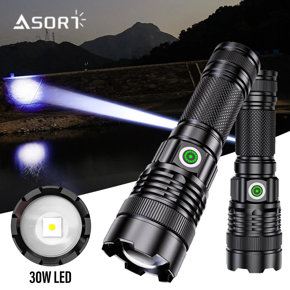 Description Picture 2 of itemSuper Bright Spotlight Long Range LED Flashlight 100000 Lumen Built-in Battery USB Charging Waterproof Portable Camping Torch