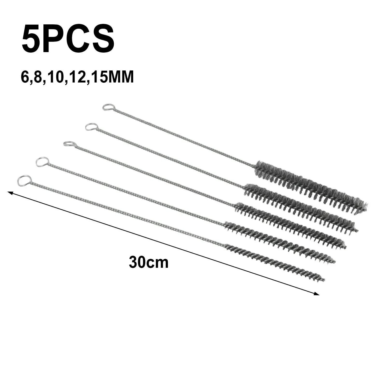 5/10pcs Cleaning Brushes Stainless Steel Brass Cylinder Wire Tube Pipe Cleaning Brush For Power Drill Descaling Rust Removal 2