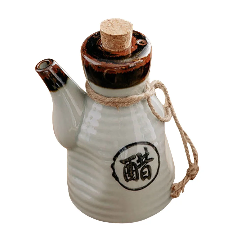 

Bottle Dispenser Oil Vinegar Porcelain Seasoning Condiment Cruet Container Spout Olive Kitchen Pot Japanese Ceramic Sauce Soy