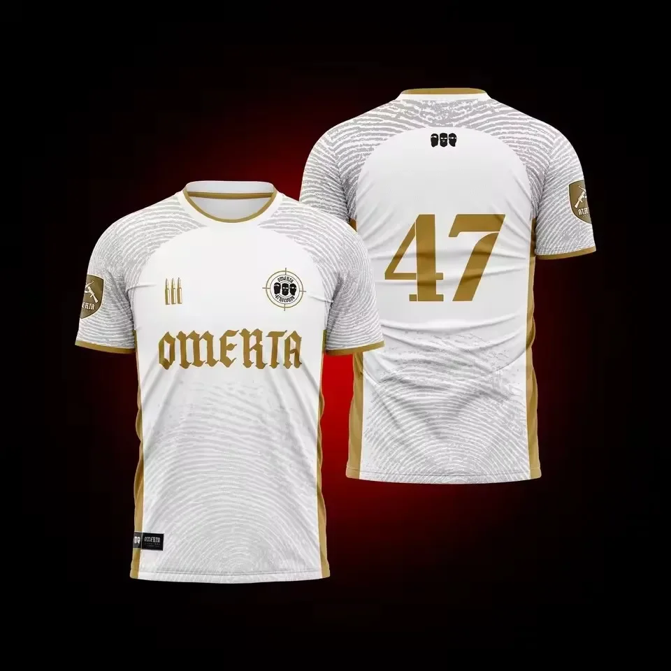 Omerta  Men's Mesh Boxing Jersey Breathable Jersey Outdoor Sportswear Unisex T Shirt Round Neck  Tees Tops Kids T-shirt Clothing 5