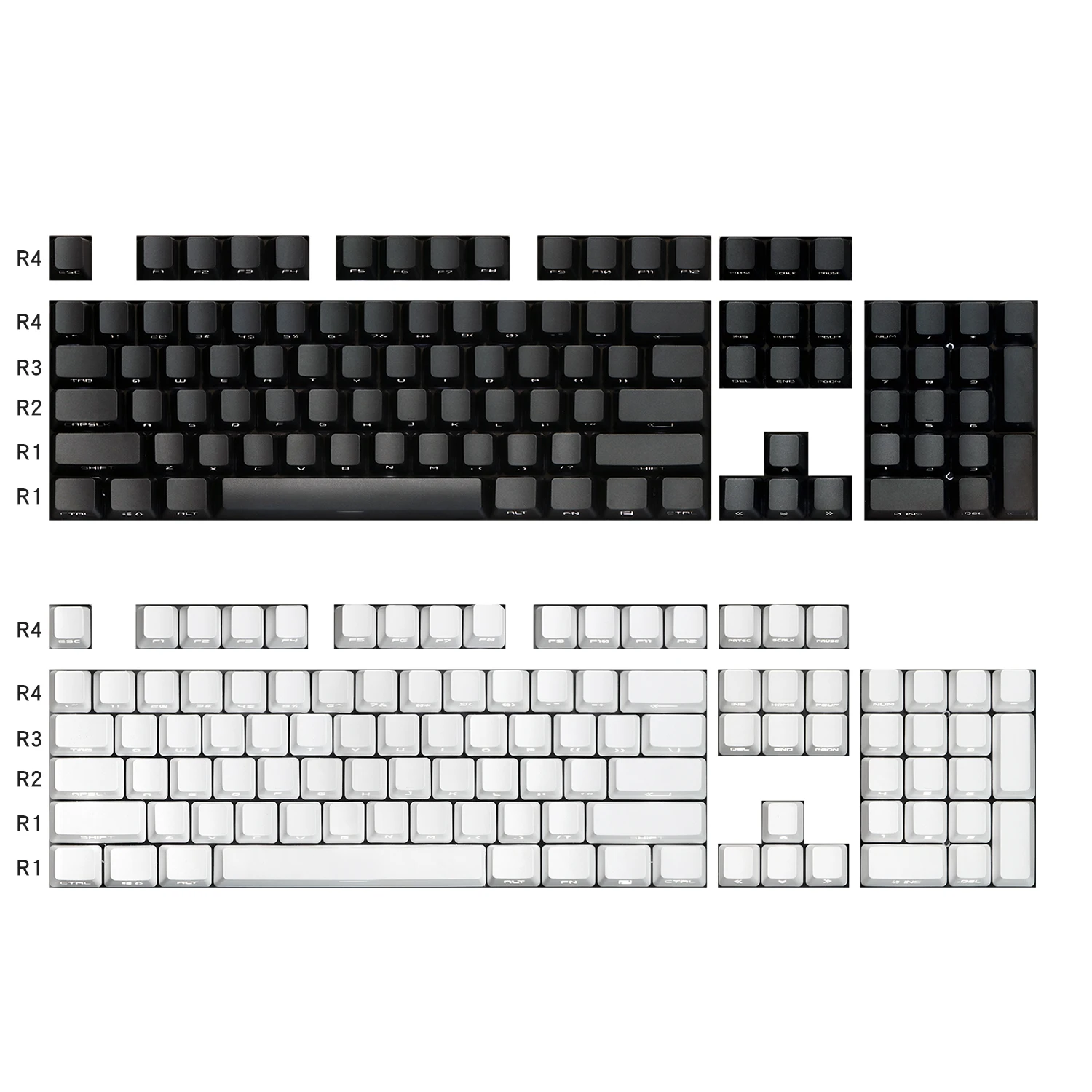 

【Skyline】Keycaps Set Front Side Print Backlit 134 key standard ANSI shine through legends PBT oem profile for Mechanical keyboar