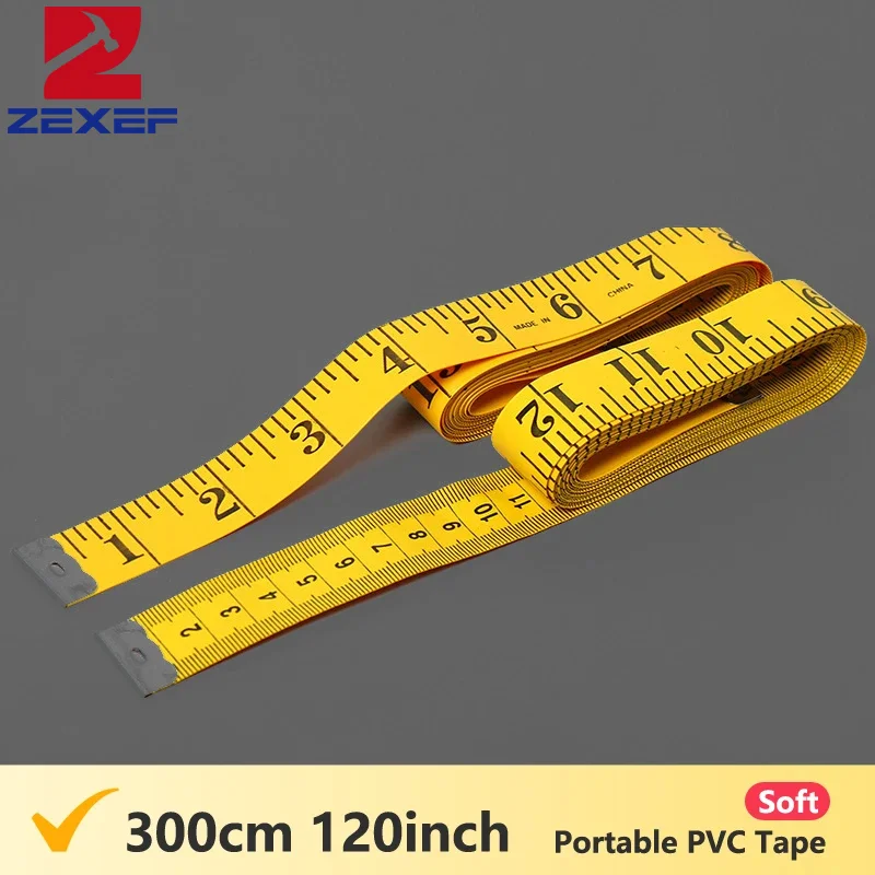ZEXEF 300 CM 120 Inch Portable Soft PVC Tape 3m Leather Ruler Body Height Scale Measuring Retractable Analysis Instruments Tool