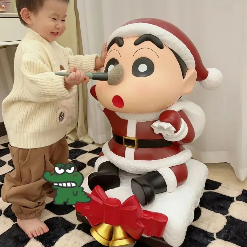 대형 짱구 피규어 주변 시리즈 모델 자동차 장식 인형 컬렉션 장식, 한정 생일 크리스마스 선물, 2024