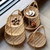 Rattan Imitation Woven Fruit Storage Tray, Dried Fruit Tray, Candy Snack Rack, European-Style, Dry Fruit Bowl, Afternoon Saucer 5