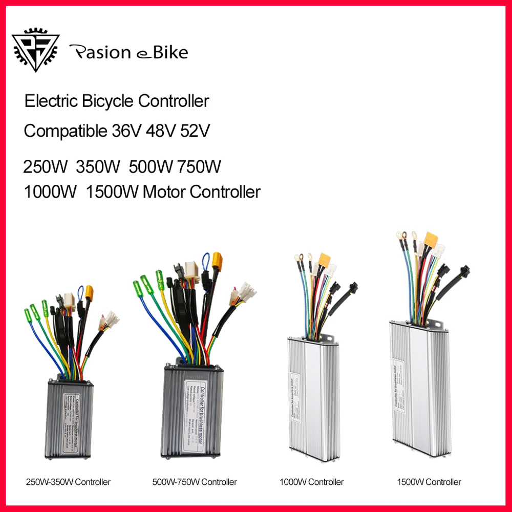 Electric Bike Controller 36V 48V Ebike Sensorless Controller 250W 350W