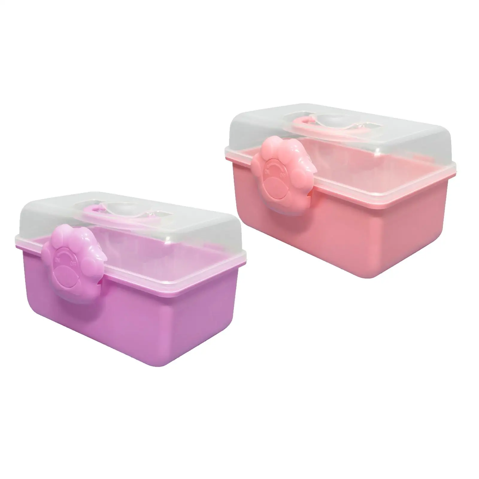 Double Layer Storage Box with Handle Display Holder Portable Sewing Box  Organizer for Toys Cosmetics Tools Tabletop Hair Clips - AliExpress