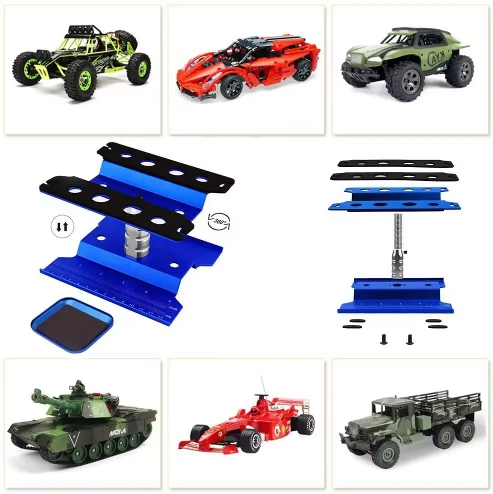 360 Degree Rotating RC Car Repair Station Lifting Work Stand Mounting Platform for 1/10 1/8 Buggy Crawler Car