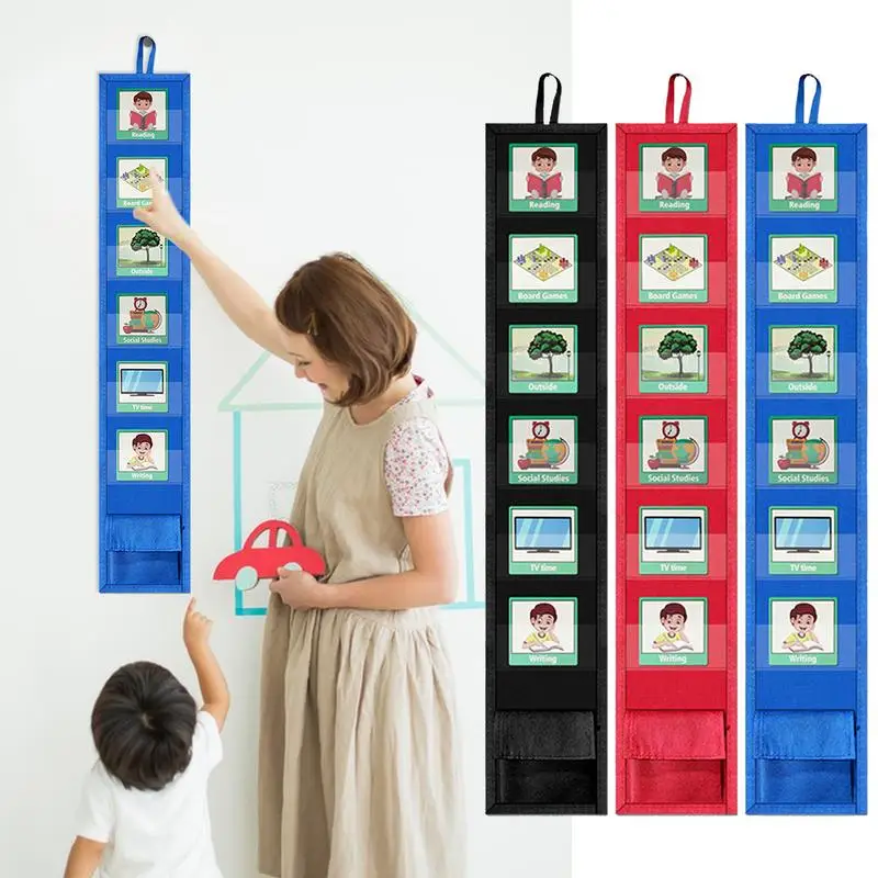 Visual Schedule Chart Mini Travel Pocket with 45 Activity