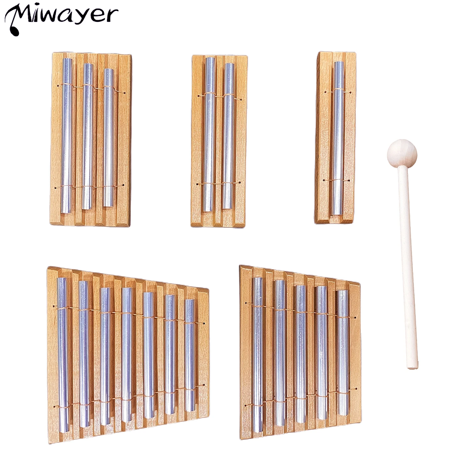 Miwayer Meditation Chime Solo Percussion Instrument Mallet Prayer Yoga Eastern Energies Musical Chime Toys Children