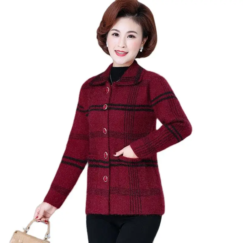 

Вязаный свитер, кардиган, куртка, Женская осенне-зимняя вязаная куртка из искусственной норки и бархата, женский свитер, пальто, топы, верхняя одежда