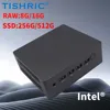 TISHRIC Mini PC Intel 12th Gen Alder Lake N100 SSD AMD DDR5 256/512GB RAW 8/16GB Mini PC PCIE M.2 SSD Dual WiFi Desktop Computer 1