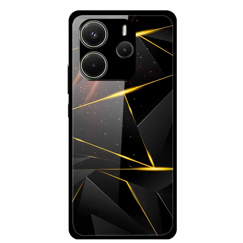 Space-Themed Soft Bumper Tempered Glass Case with Premium Protection