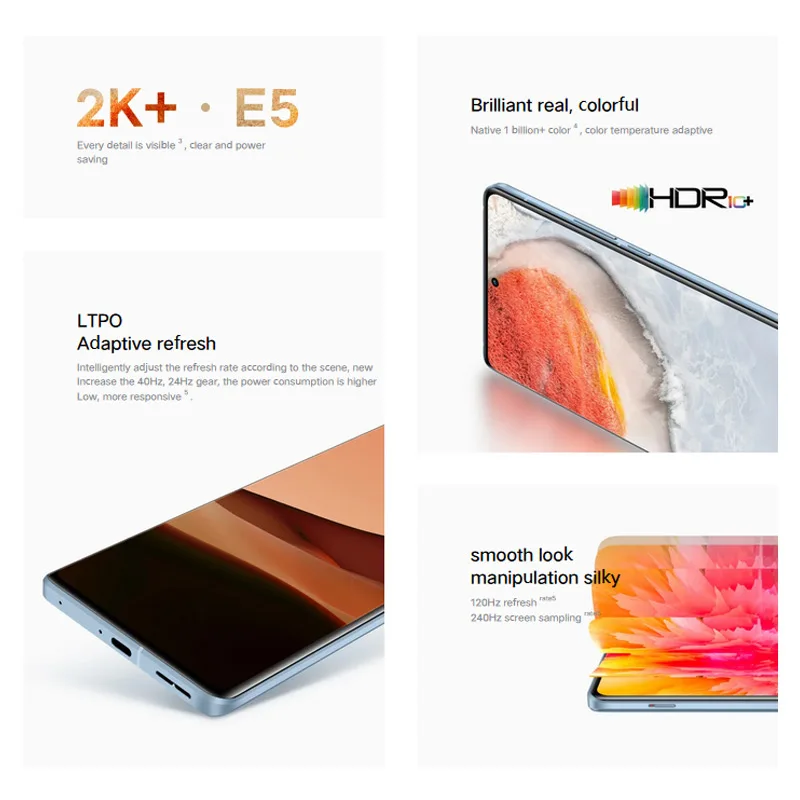 Original ViVO X Note Snapdragon 8 Gen1 5G smartphone 7inch 2K+E5