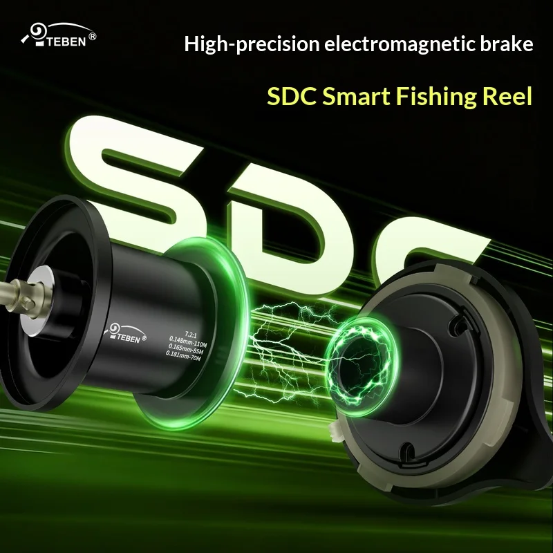 TEBEN LS150S/LSY150S DC Fishing Reel 7.2: 1 Magnetic Force /SDC