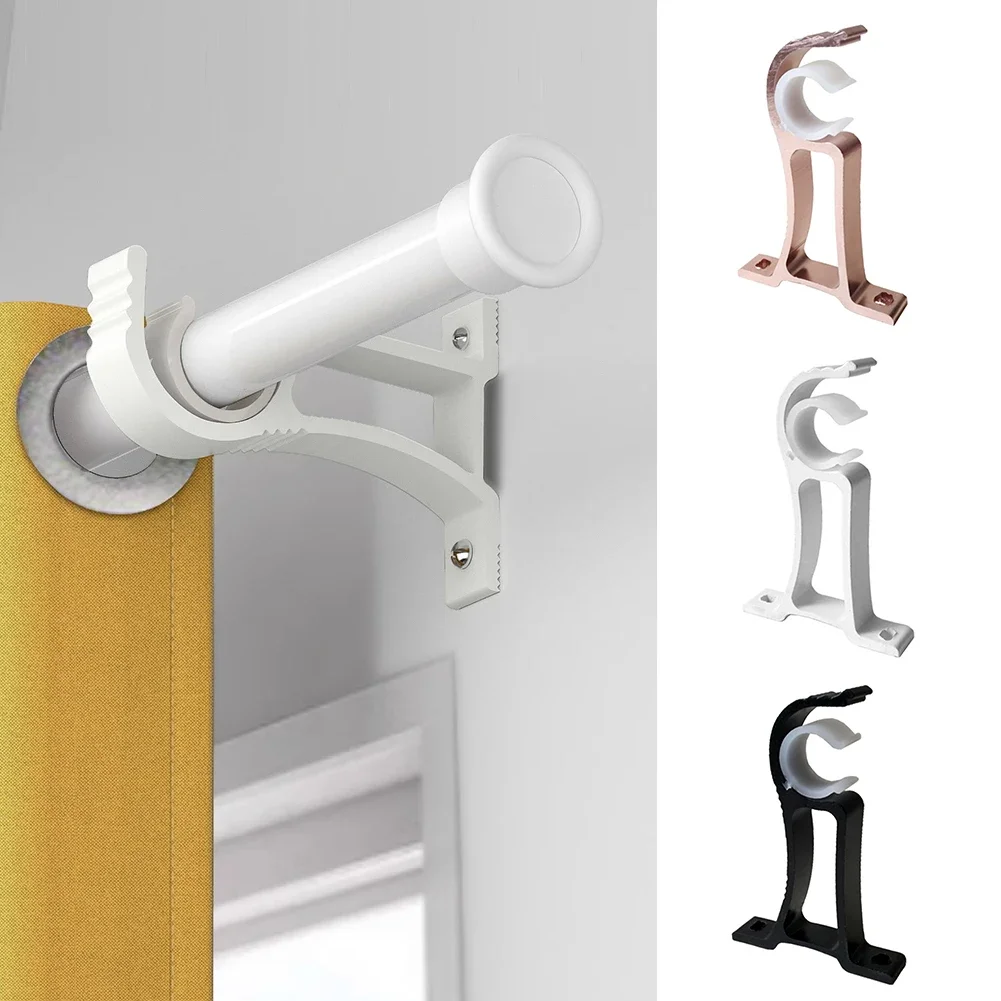 Description Picture 2 of itemCurtain Rods Bracket Hanger Hook Rod Support Clamp Crossbar Fixing Clip Wall Hooks Organizer Rails Rack Home Storage Shelf Decor