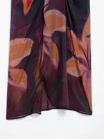 Elegant Women Bohemian Style Floral Print Front Knotted Slim Wrapped Skirt Faldas Mujer Female Summer Zipper Midi Skirts QUN2612 - Image 4