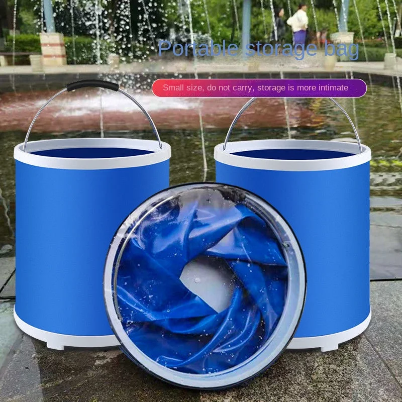 

Folding Car Wash Bucket Portable Car Travel Fishing Bucket Multifunctional Telescopic Duct Large Car Collapsible Bucket