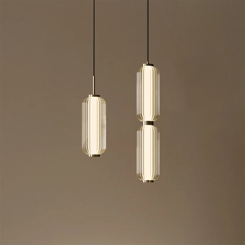 American Light Luxury Hotel Living Room Chandelier High-grade LED Nordic Restaurant Staircase Combination Small Pendant Lights