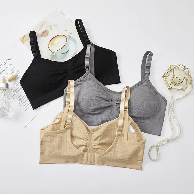 Nursing Bra Wirefree Nursing Clothing Cotton Breastfeeding Bra Pregnant Women Pregnancy Breast Sleep Underwear Soutien Gorge Allaitement