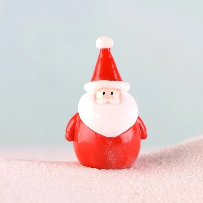 

Mini Cartoon Animal Snowman Christmas Tree and Santa Miniature Landscape, Resin Crafts, Tabletop Decoration
