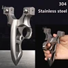 304 Stainless Steel Ring Slingshot Venomous Sting Fast Pressing Clip Flat Rubber Band Slingsshot Outdoor Hunting and Shooting 1