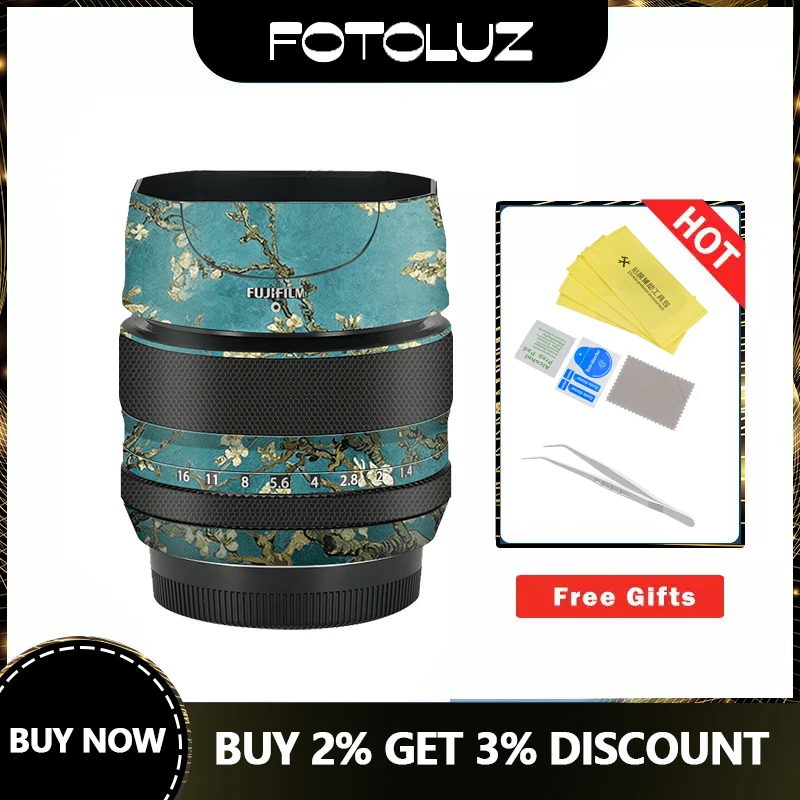 

Suitable for Fujifilm XF35F1.4 Camera lens skin wrap skin decal full cover protector Sticker 3M film camera reusable